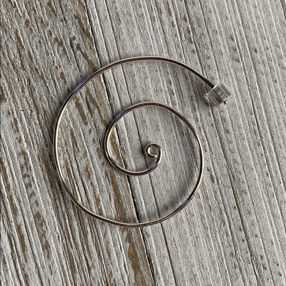 Sterling Silver Spiral Hoop Earrings NEW - Picture 4 of 5